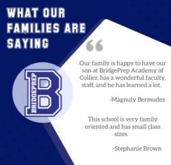 What Our BridgePrep Families Are Saying 